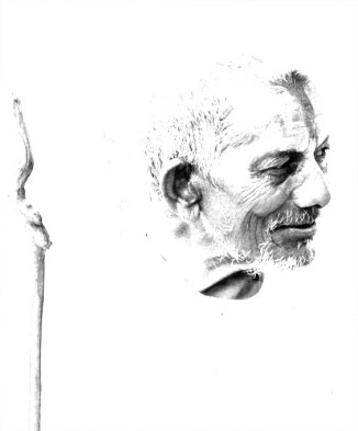 Village elder, Orchha, India.