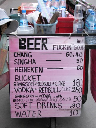 Good ol' Kao San Road culture.