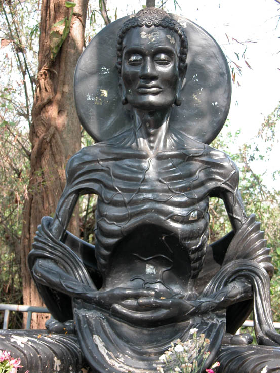 Emaciated Buddha, Wat Umong, Chiang Mai