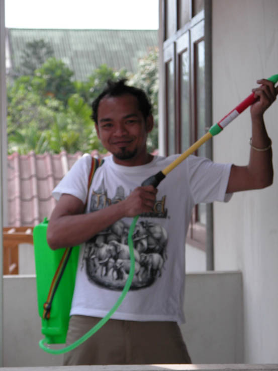 Chow caught sneaking up behind me. He then comes over to the 'Other Side'.