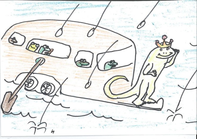 The Lizard Queen still had her back faced towards the Navarac.