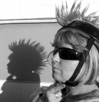 Serious about bike riding.