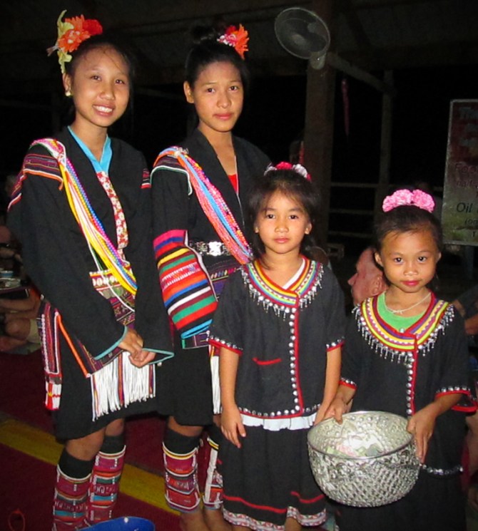 Some beautiful young local girls who danced at the farewell dinner.