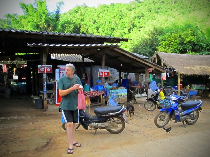 A suspicious-looking miscreant with an anonymous substance in an innocent-looking pink bag...